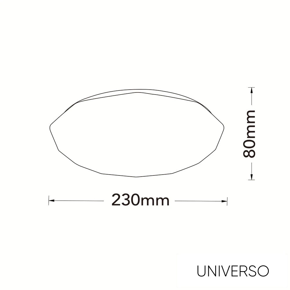 UNIVERSO csillagos mennyezeti lámpa 18w 1620lm 4000k ∅230×80mm fehér