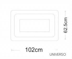 UNIVERSO Mennyezeti lámpa 123w 9840lm CCT 1020x625mm fehér