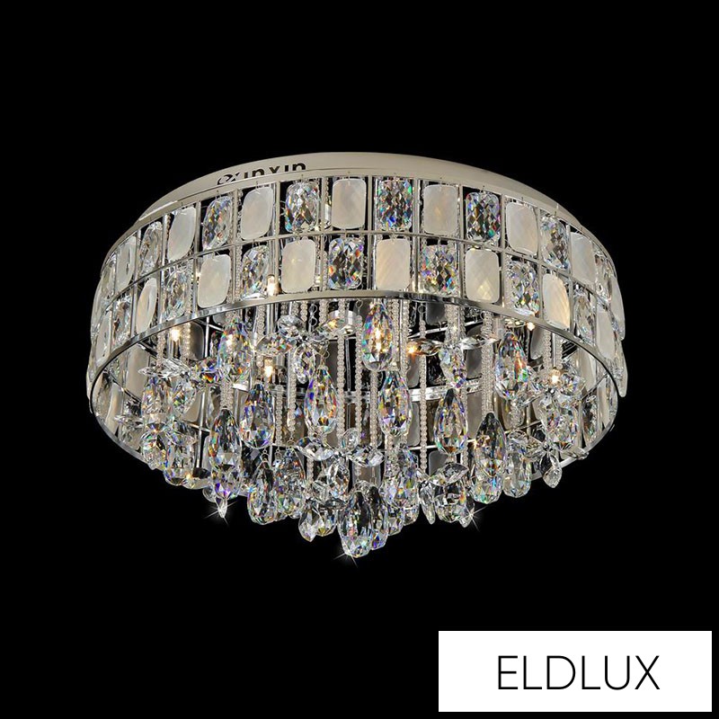 Kristály Üveg Mennyezeti Lámpa Króm LED 15×5W 4000k IP20 ∅650x390mm