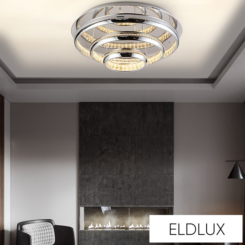 VANDA kristályüveg mennyezeti lámpa króm 120W 4000K