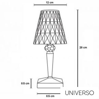 UNIVERSO Akkumulátoros asztali lámpa 5V 0.5W/1W CCT 65lm/100lm
