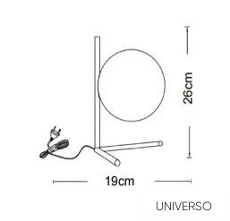 UNIVERSO Asztali lámpa 1xG9 max.10w 260x190mm IP20 Óarany 3év