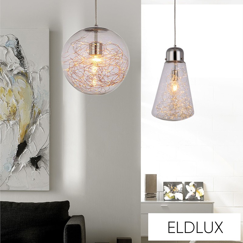 Függeszték LED+E27 króm