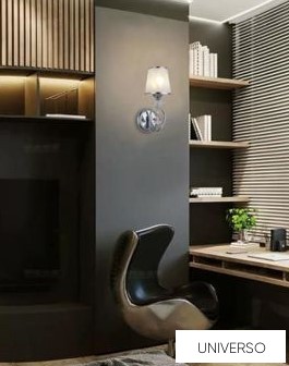 UNIVERSO Fali lámpa 1-karos 1xE27 Max.60W D120x350mm IP20 Króm