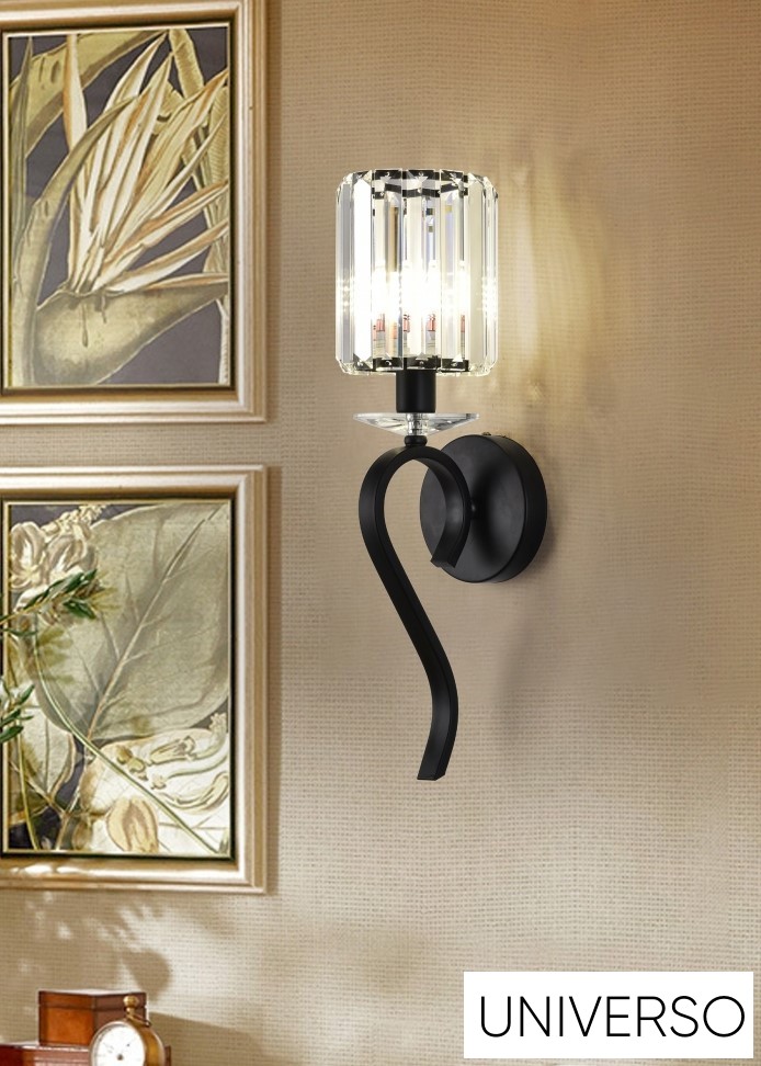 UNIVERSO Fali lámpa 1 karos 1xE14 IP20 fekete