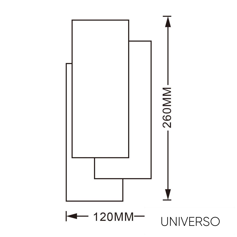 UNIVERSO Fali lámpa LED 12w 650lm CCT.kap IP20 120x260mm fehér