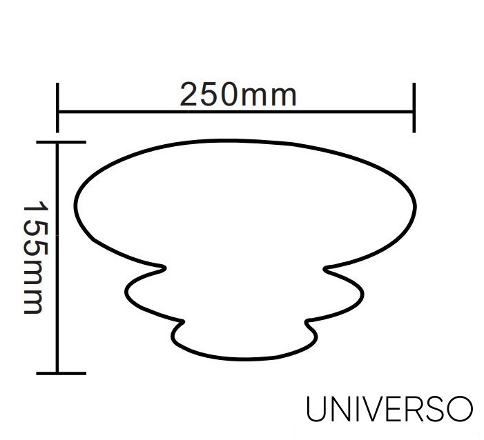 UNIVERSO Gipsz fali lámpa 1xG9 250x125x155mm IP20 fehér