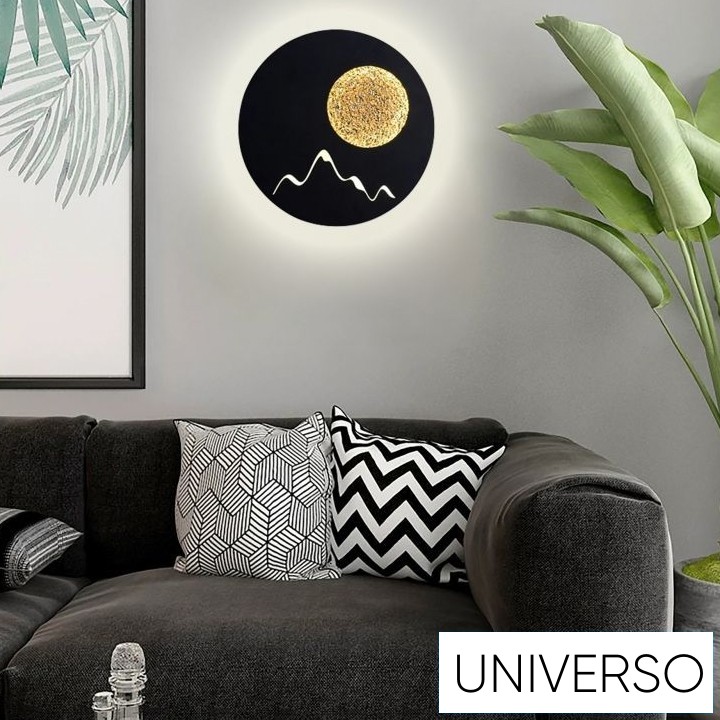 UNIVERSO fali lámpa LED 16w 800lm CCT IP20 ∅230x40mm fekete