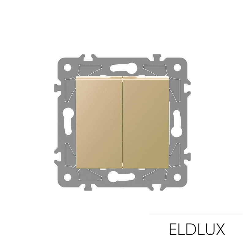 ELDGROUND Kettős váltókapcsoló (106+6) Arany