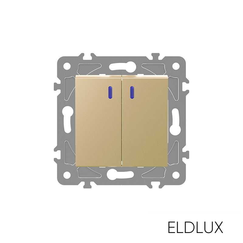 ELDGROUND jelzőfényes csillárkapcsoló arany