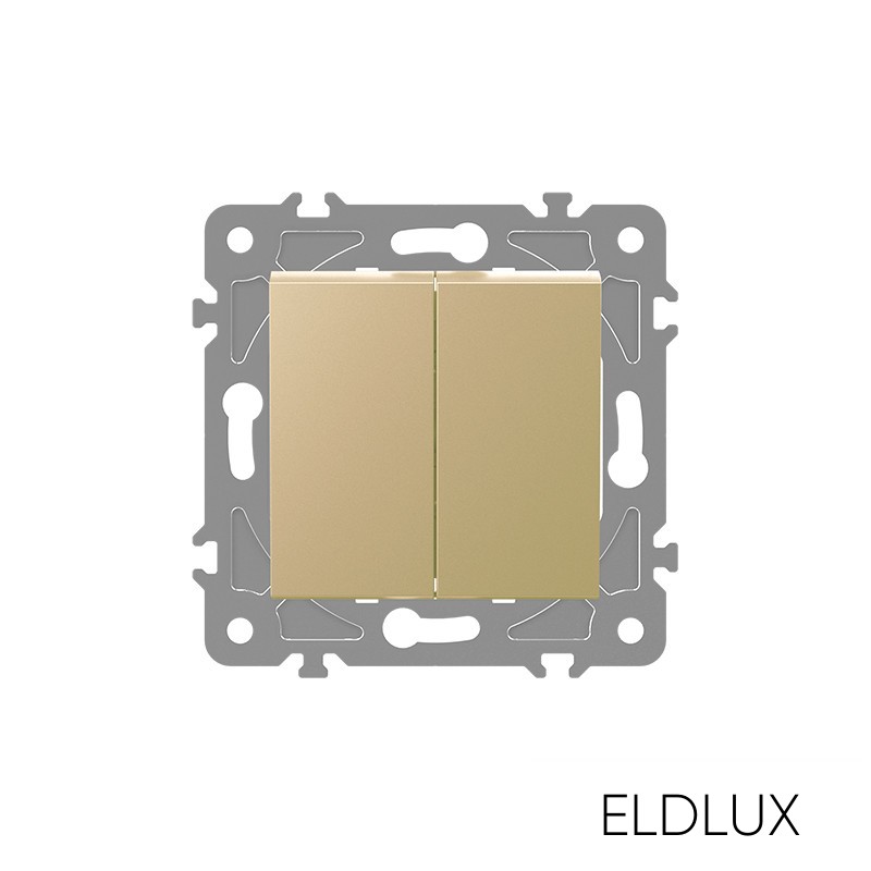 ELDGROUND kettős váltókapcsoló (106+6) arany rugós