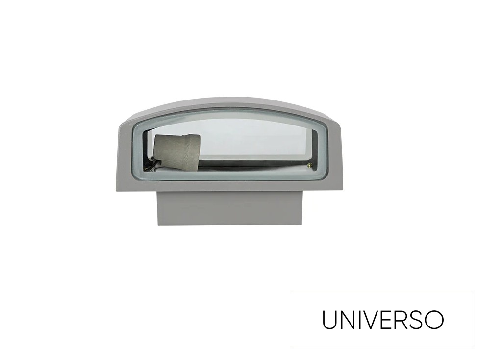 UNIVERSO Kültéri fali lámpa E27 Max 60W IP44 szürke 220x90x123mm