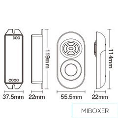 MIBOXER RF SIMA LED Szalaghoz Vezérlő+távirányító DC:12-24V Max:12A