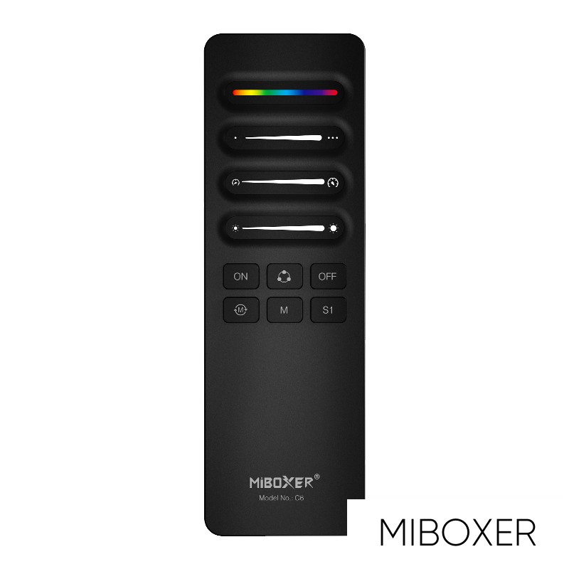 MIBOXER RF 2.4G digitális (futófény) távirányító fekete