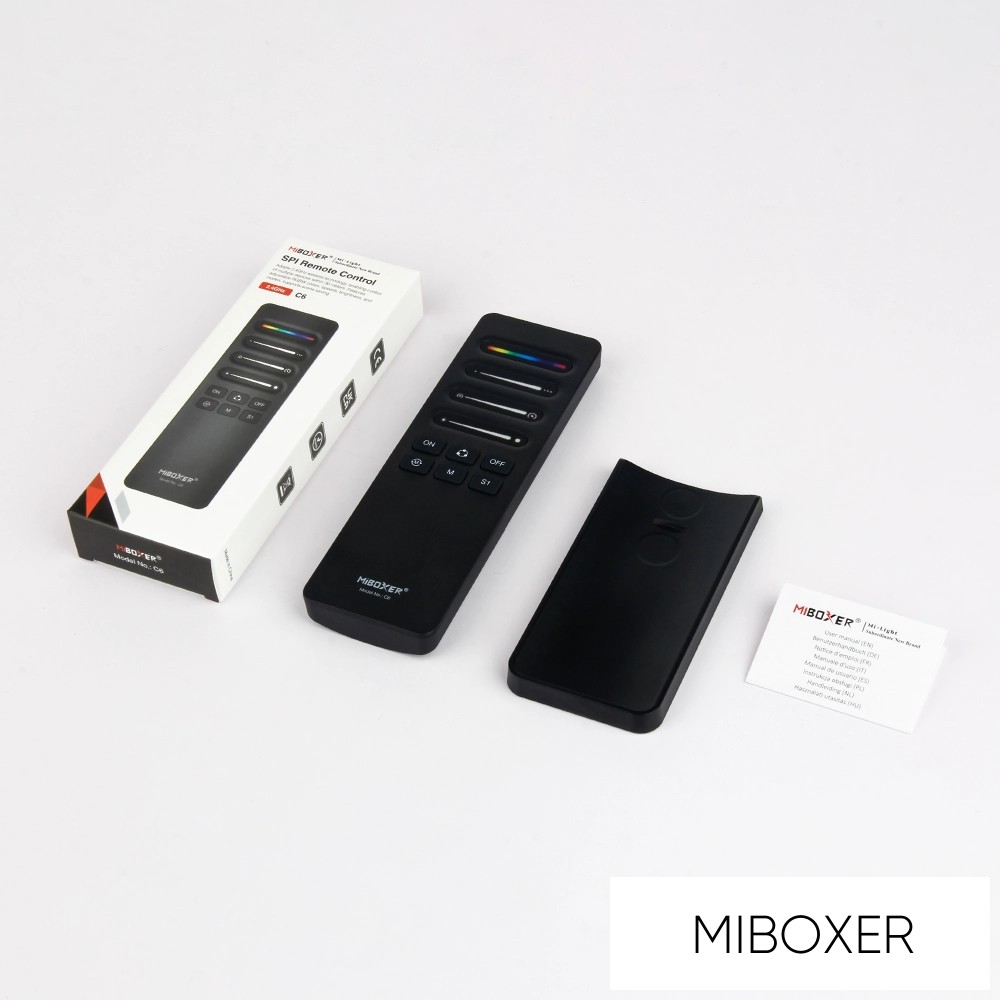 MIBOXER RF 2.4G digitális (futófény) távirányító fekete