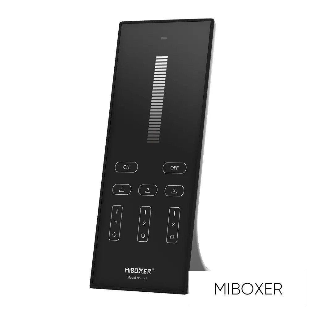 MIBOXER RF 2.4G Sima LED szalaghoz dimmelhető álló  távirányító 3  zónás fekete