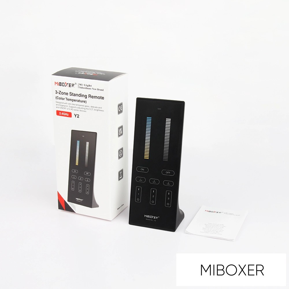 MIBOXER RF 2.4G CCT LED szalaghoz álló  távirányító 3  zónás fekete
