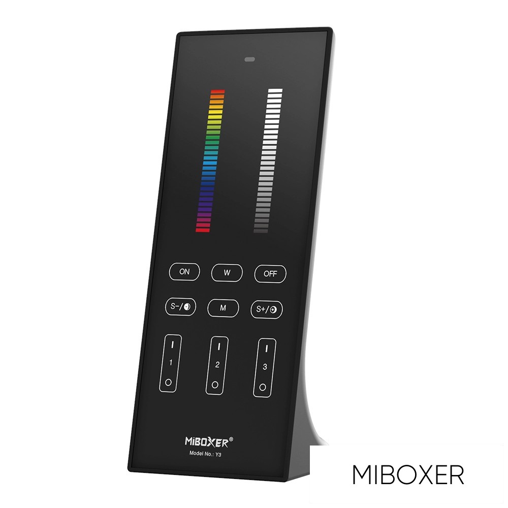 MIBOXER RF 2.4G RGB+CCT LED szalaghoz álló  távirányító 3  zónás fekete
