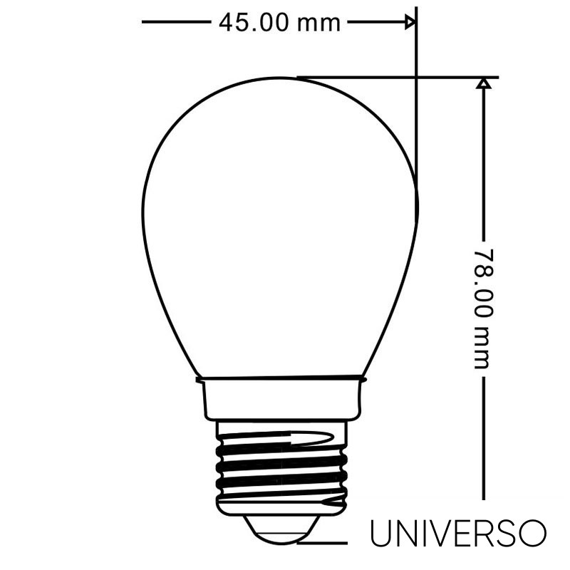 UNIVERSO Filamentes LED izzó 4w zöld 360°