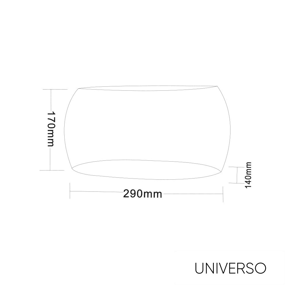 UNIVERSO Gipsz fali lámpa 1xR7S 290x170x140mm IP20 fehér