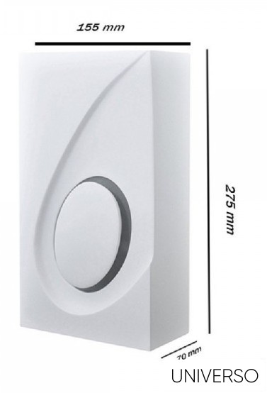 UNIVERSO Gipsz fali lámpa 2xG9 275x155mm IP20 fehér 