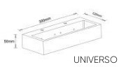 UNIVERSO Gipsz fali lámpa 1xR7S 300x120x50mm IP20 fehér
