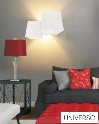 UNIVERSO Gipsz fali lámpa 2xG9 200x150mm IP20 fehér