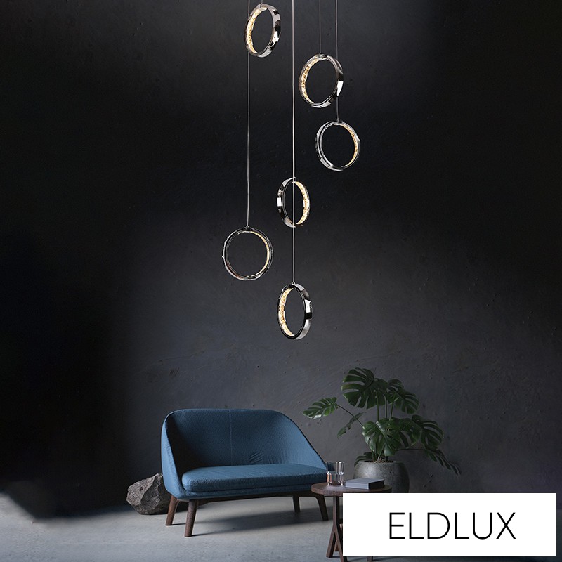 RINGS kristályüveg függeszték króm 57W 4000K