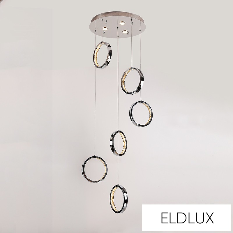 RINGS kristályüveg függeszték króm 57W 4000K