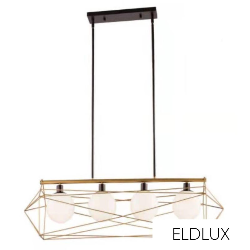 ELDGEOX függeszték fekete/arany E27×4