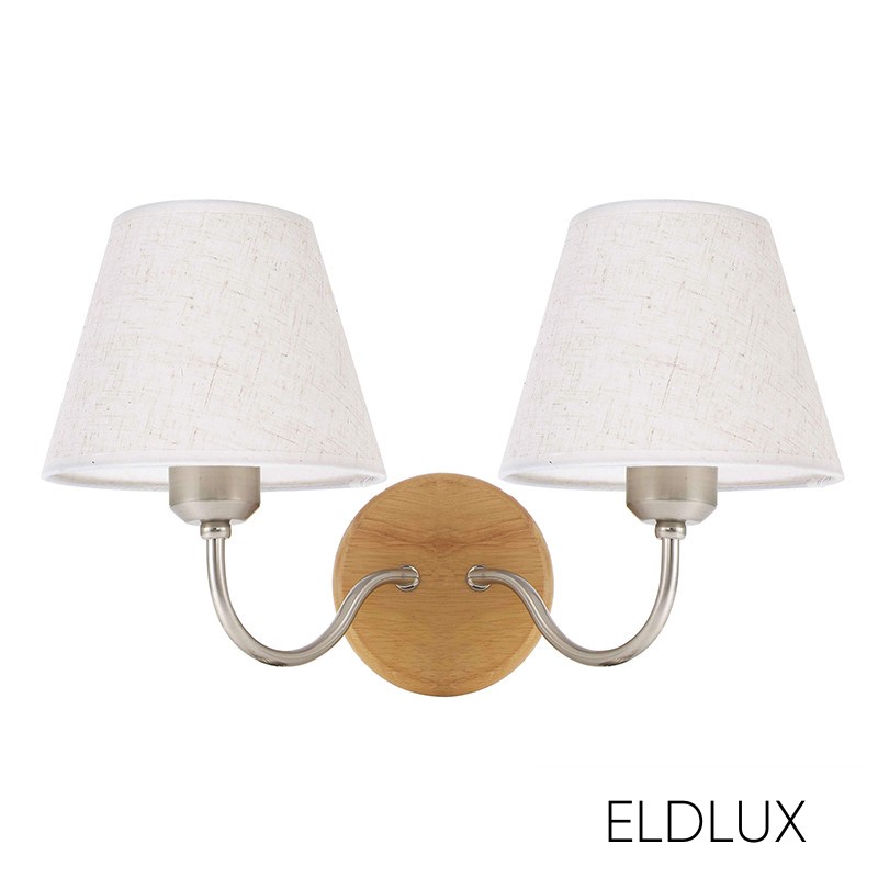 Fali lámpa 2×E14 nikkel