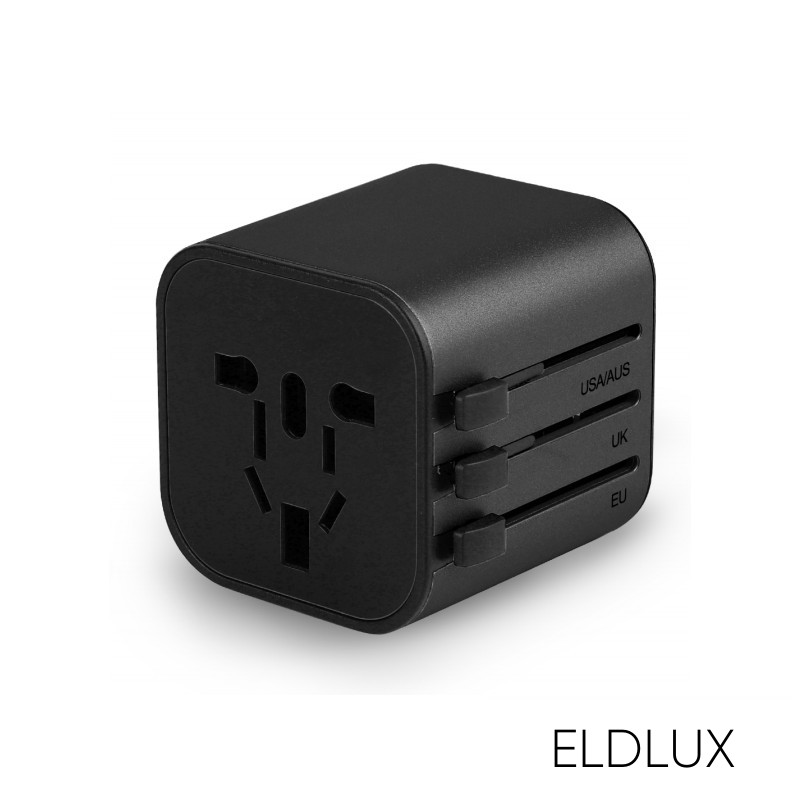 Utazási adapter pro biztosítékkal (World to World) 230V/8A/1840W
