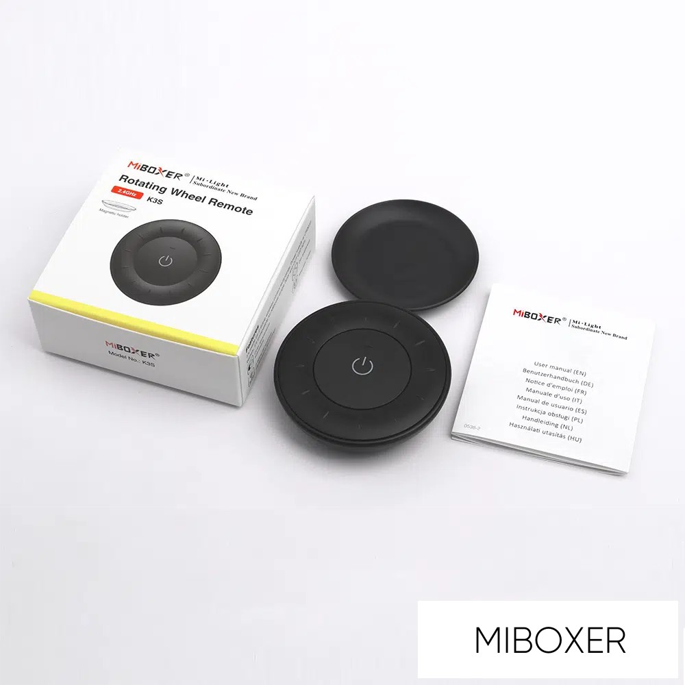 MIBOXER RF 2.4G Sima LED szalaghoz dimmelhető fali  távirányító fekete