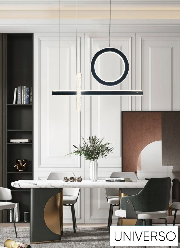 UNIVERSO Függeszték 80w 6400lm 4000k IP20 fekete 730mm