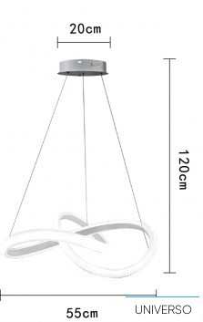 UNIVERSO Függeszték 40w 3200lm 3000k IP20 Fehér D550x1200mm