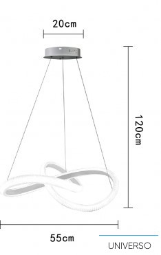 UNIVERSO Függeszték 40w 3200lm 4000k IP20 Fehér D550x1200mm