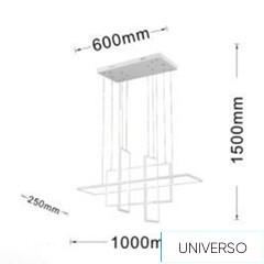 UNIVERSO Függeszték 98w 7840lm 4000k IP20 1000x250x1500mm fehér
