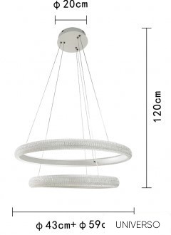 UNIVERSO Függeszték 51w 4080lm 6500k IP20 fehér ∅590x1200mm