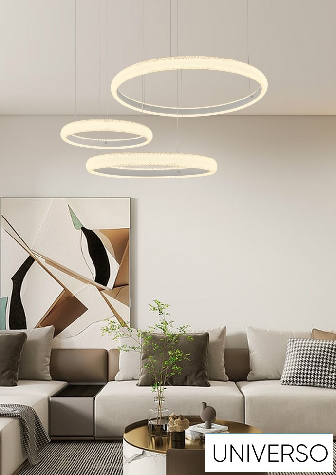 UNIVERSO Függeszték 60w 4800lm 3000k IP20 fehér 630+490+380mm