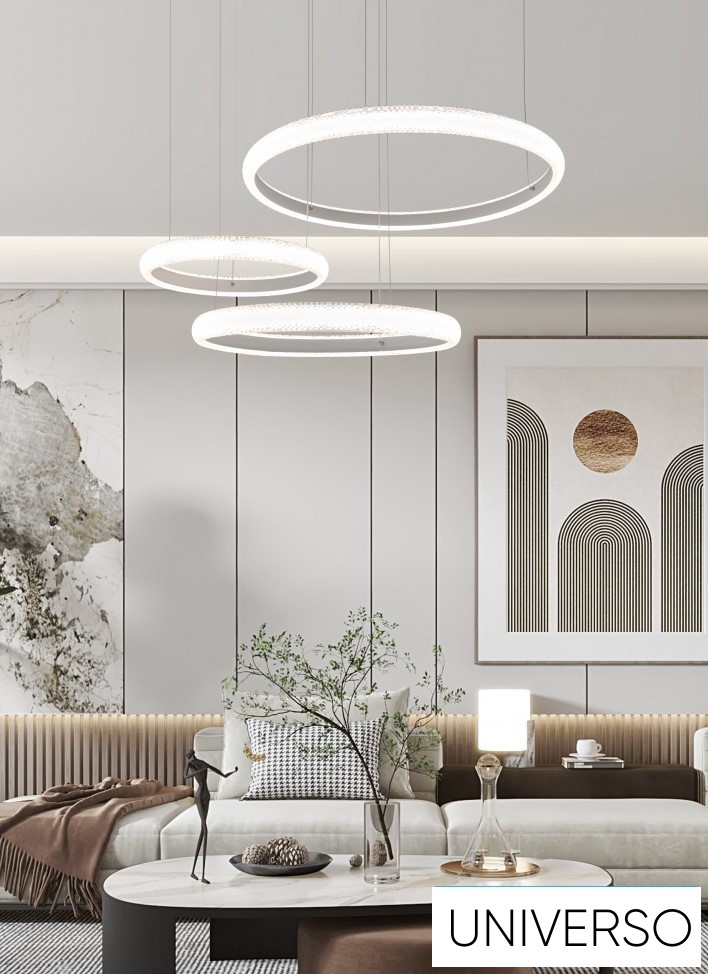 UNIVERSO Függeszték 60w 4800lm 6500k IP20 fehér 630+490+380mm