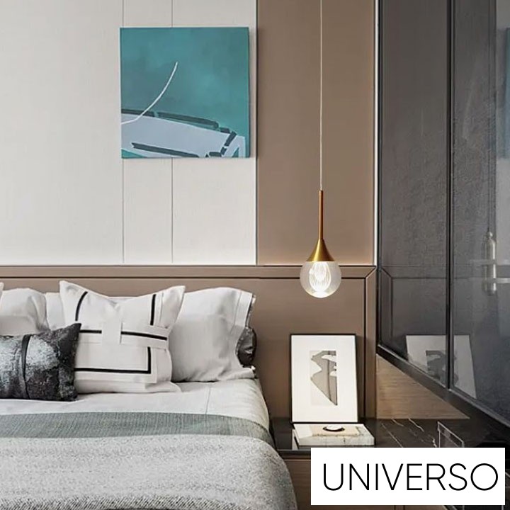 UNIVERSO Függeszték LED 5w 400lm 4000k ∅93x250mm IP20 arany