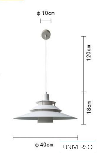 UNIVERSO Függeszték 1xE27 IP20 D400x1380mm fehér