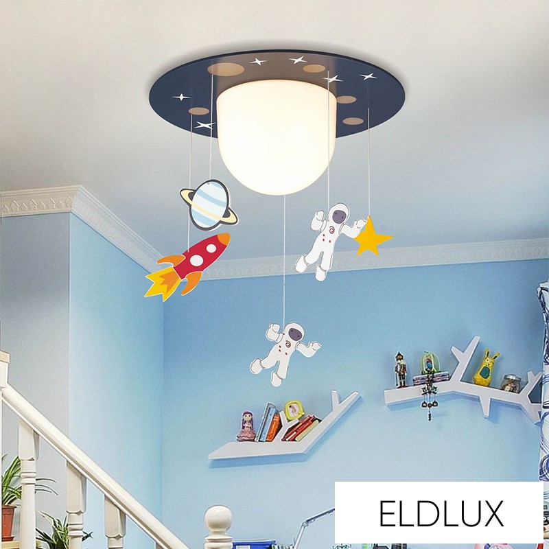 UFO mennyezeti lámpa E27 kék