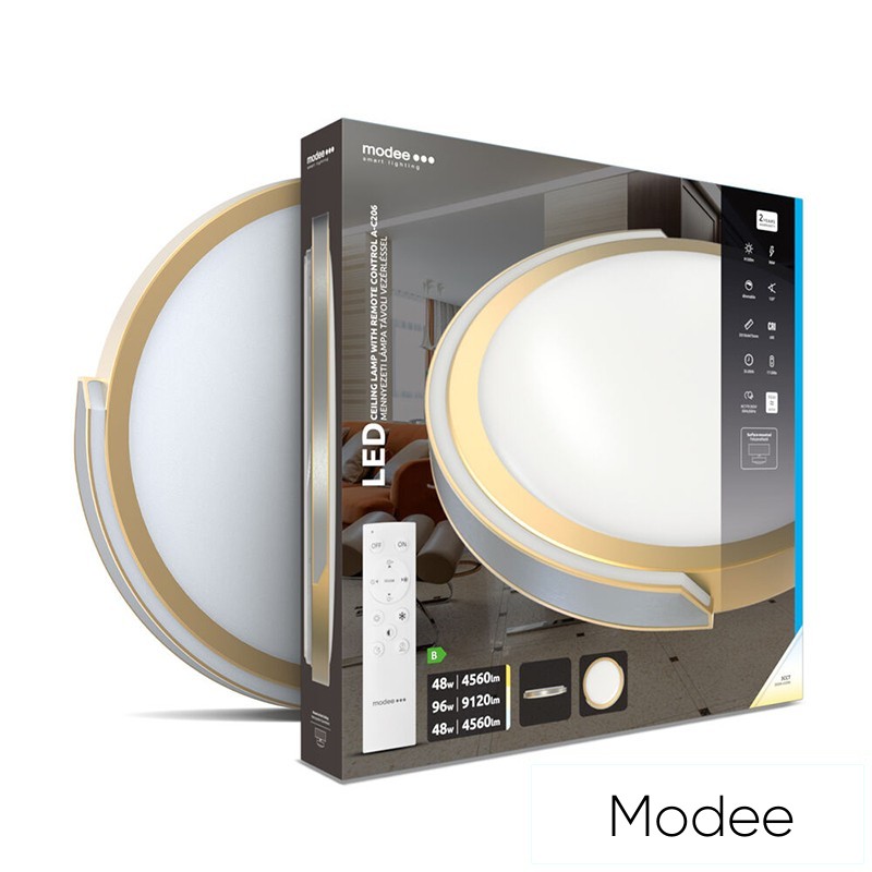 MODEE Mennyezeti LED Lámpa A-C206 2x48W 3CCT D510x75mm + rem. (9120 lumen)
