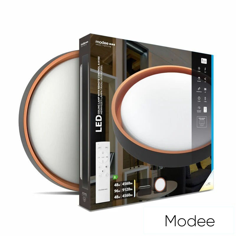 MODEE Mennyezeti LED Lámpa A-H103 2x48W 3CCT D510x75mm + rem. (9120 lumen)