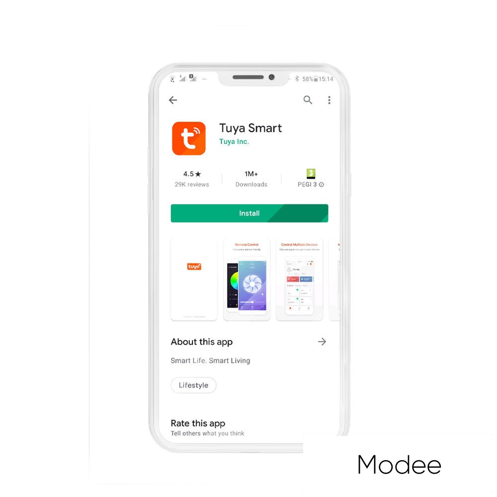 MODEE LED Smart (Tuya Wi-Fi) mennyezeti lámpa 24W 2450lm 120° RGB