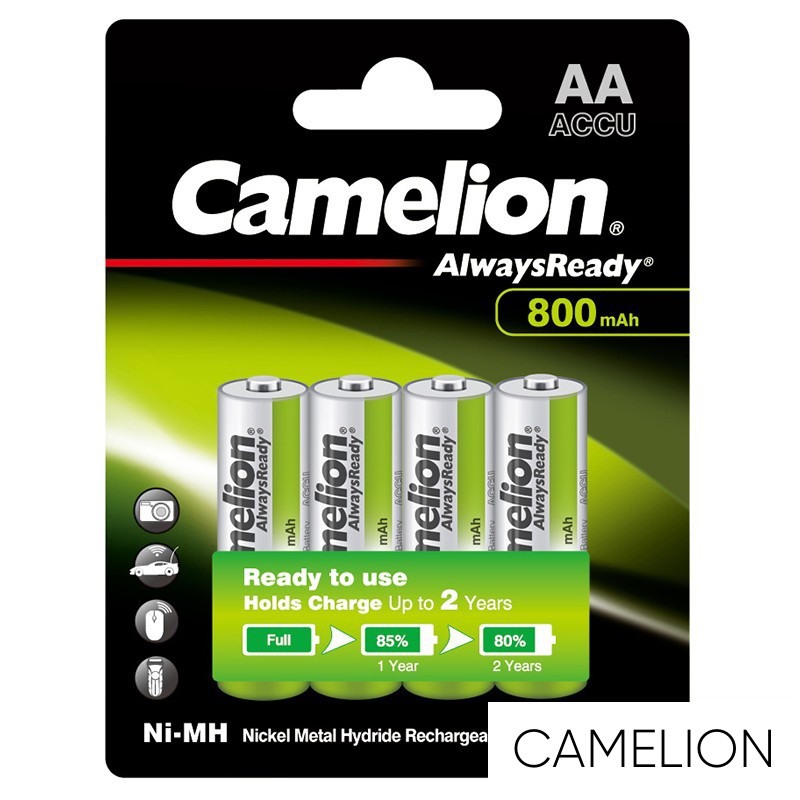 CAMELION AlwaysReady Solar NI-MH újratölthető akkumulátor HR6/AA/800mAh-BP4