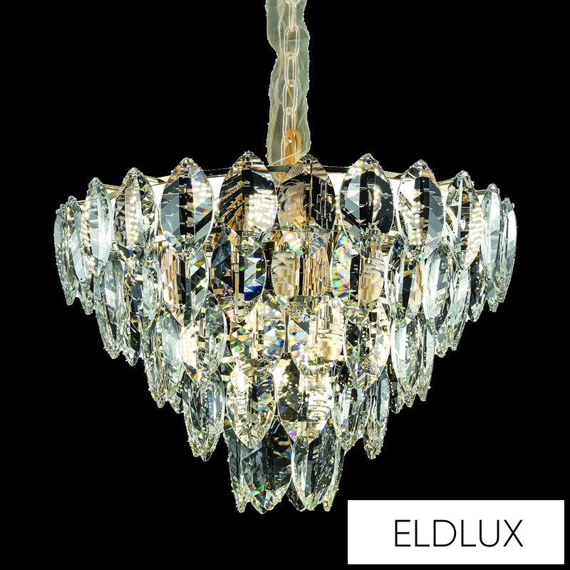 ELVIRA kristály üveg csillár 13×E14 króm