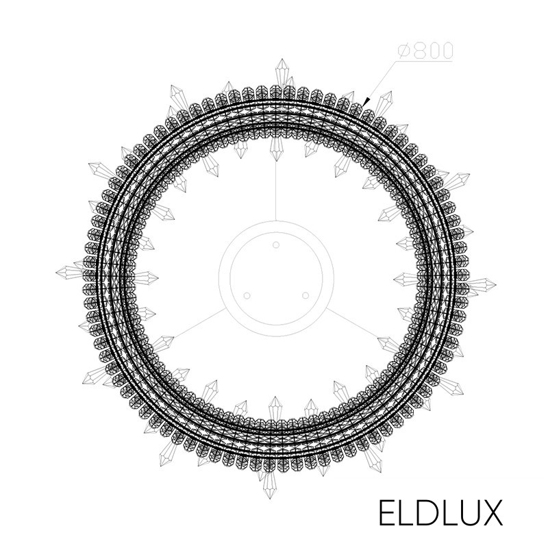 ELDAMARILL kristályüveg függeszték D800 224W CCT