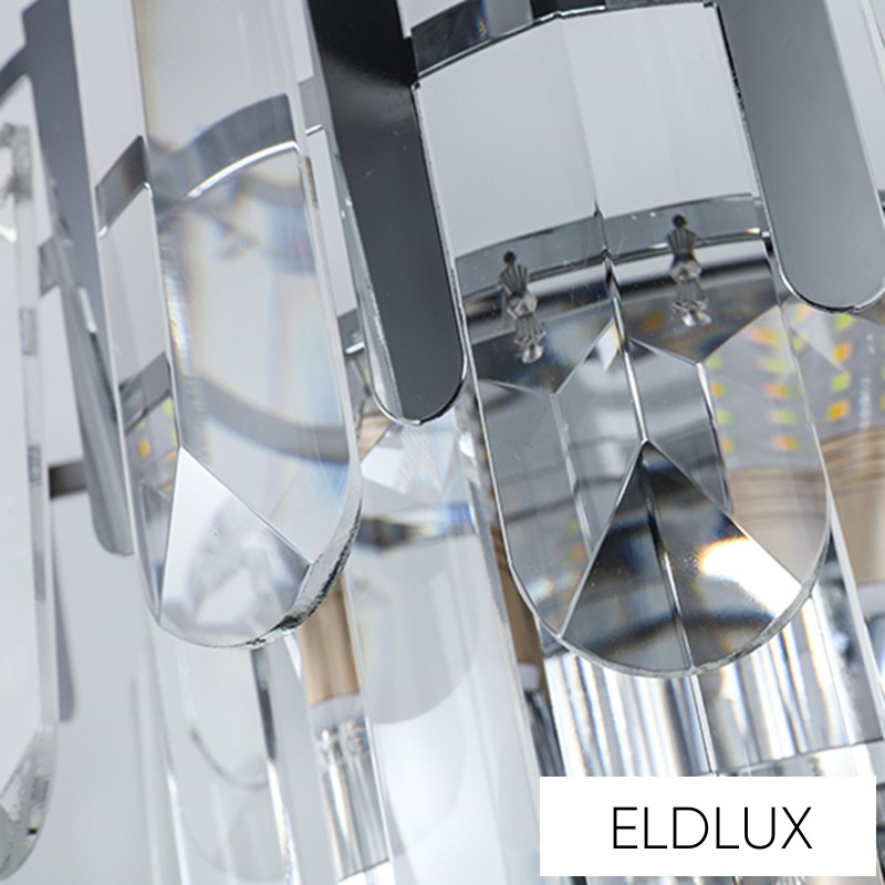 CAPELLA kristály üveg fali lámpa E14 Króm